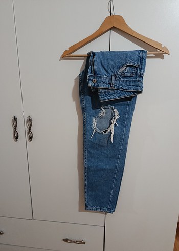 Gevşek Kesim Midi Denim Kadın Jean