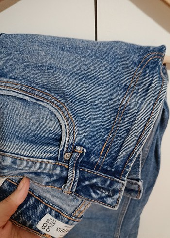 38 Beden Kadın Mavi Denim Midi Boy Kot Pantolon