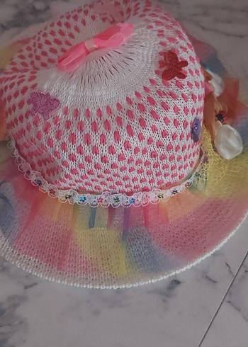 Renkli Fırfırlı Bohem Çocuk Şapkası - Görsel 3