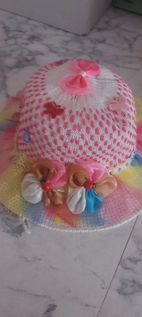 Renkli Fırfırlı Bohem Çocuk Şapkası - Görsel 5