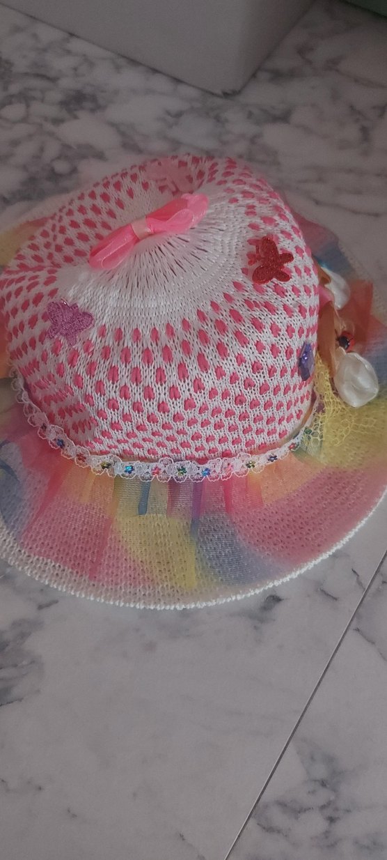 Renkli Fırfırlı Bohem Çocuk Şapkası - Görsel 3