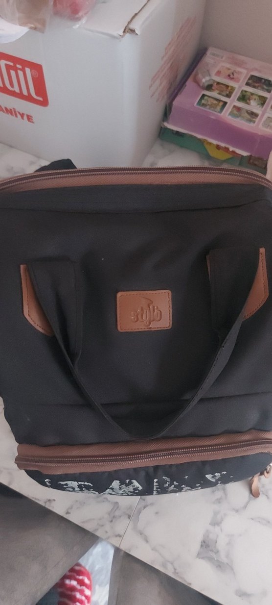 Siyah Baskılı Bebek Çantası - Görsel 4