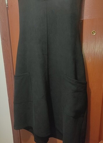LC Waikiki LAZER KESİM CEPLİ SÜET JİLE ELBİSE.