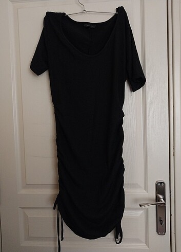 Trendyol Milla büzgülü siyah elbise
