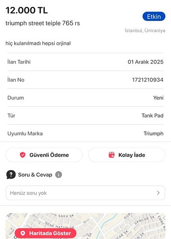 triumph thank pad motosiket aksesuarları - Görsel 5