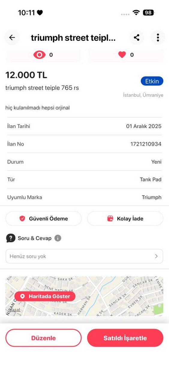 triumph thank pad motosiket aksesuarları - Görsel 5