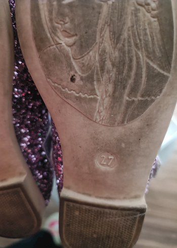 le mabella Kız Çocuk Mor Simli Babet - Görsel 2