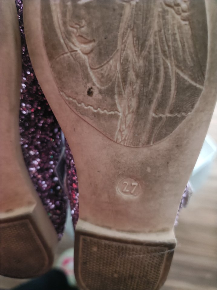 le mabella Kız Çocuk Mor Simli Babet - Görsel 2