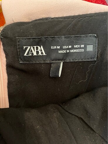 m Beden pembe Renk Zara kısa elbise