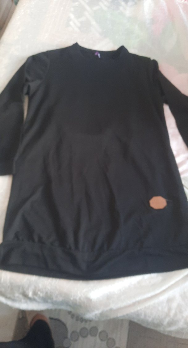 Siyah Uzun Kollu Hamile Tunik - Görsel 2