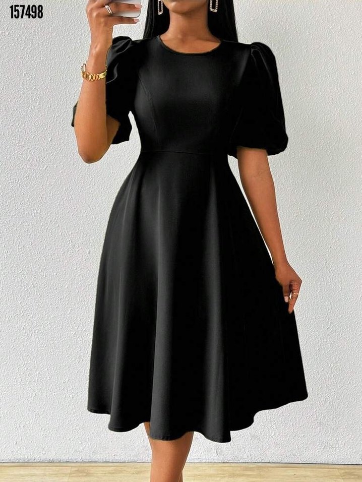 Klasik Kırmızı Piliseli Midi Elbise - Görsel 2