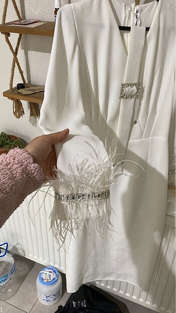 36 Beden beyaz Renk Nikah ve evden çıkış elbisesi