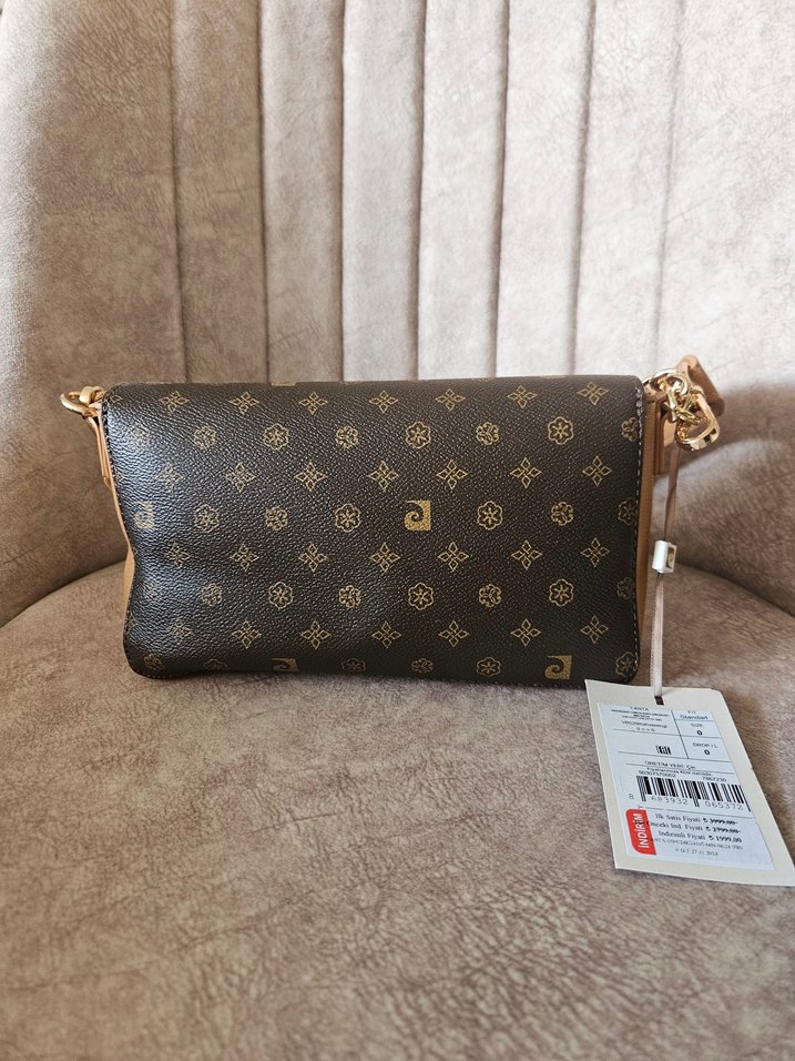 Zincir Detaylı Kahverengi Kadın Deri Omuz Çantası - Görsel 4