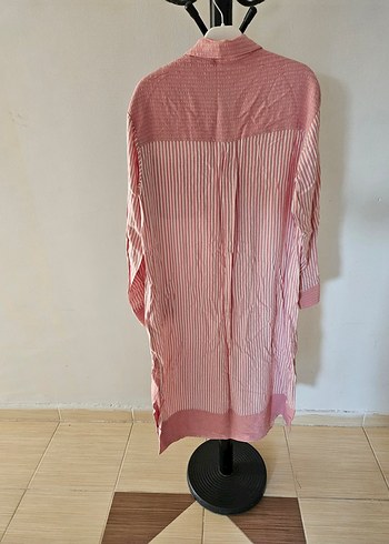 Heqa Pembe Çizgili Gömlek Tunik - Görsel 5