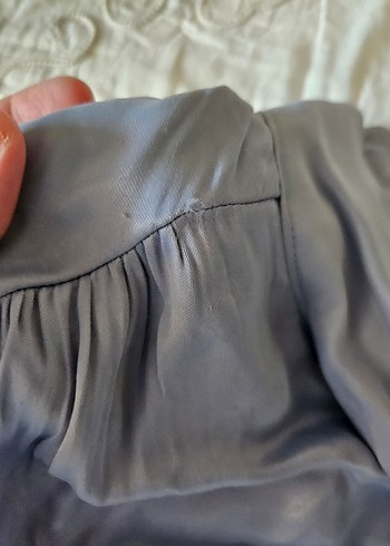 Leylak rengi saten abiye tesettür elbise - Görsel 8