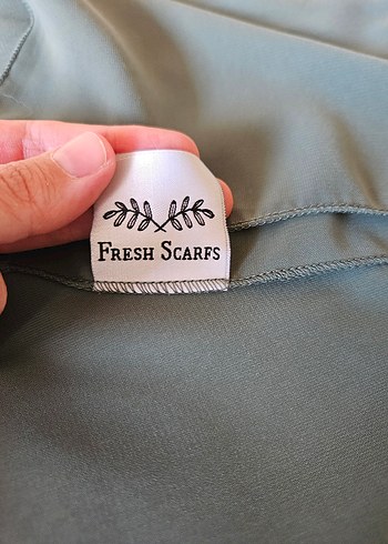 Fresh Scarf Yeşil Medine ipeği şal - Görsel 2