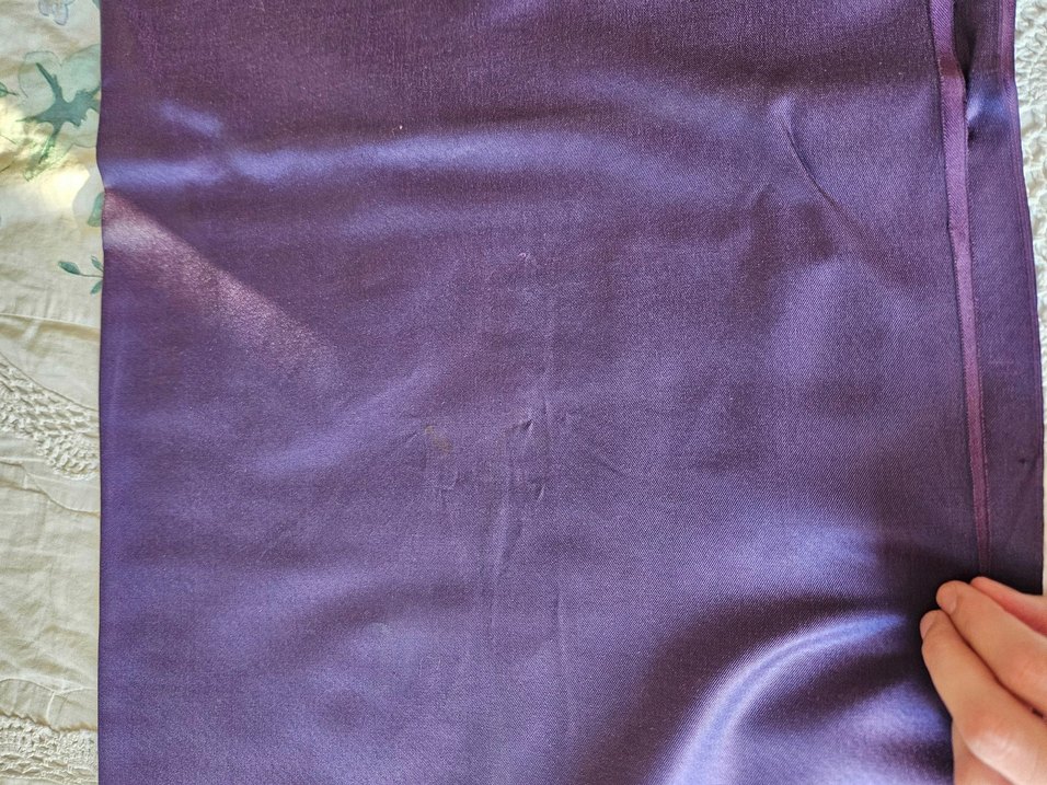 Mor Lila Çift taraflı ipek şal - Görsel 3