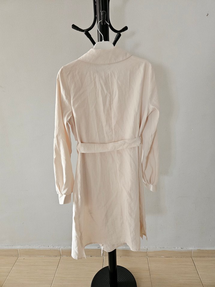 Bej Uzun Cepli Trençkot - Görsel 3