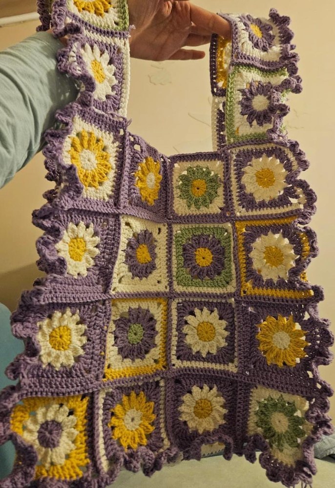 motifli lila önlük süveter - Görsel 2