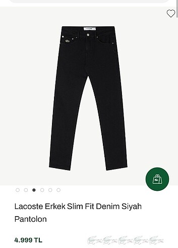 Lacoste Lacoste Siyah Slim Fit Pantolon