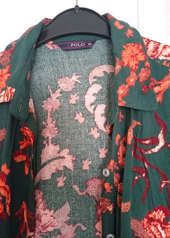xl Beden Uzun Kollu Bohem Kırmızı Bağlama Detaylı Kimono