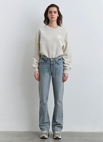 38 Beden Mavi Straight Jean