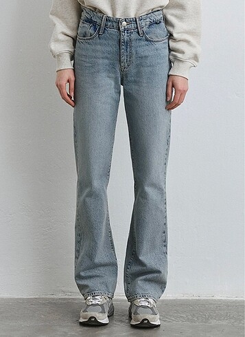 38 Beden mavi Renk Mavi Straight Jean