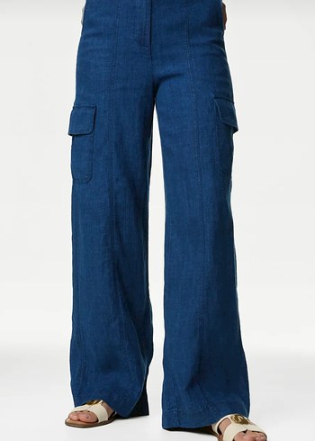 Marks & Spencer Marks&Spencer Keten kargo pantolon