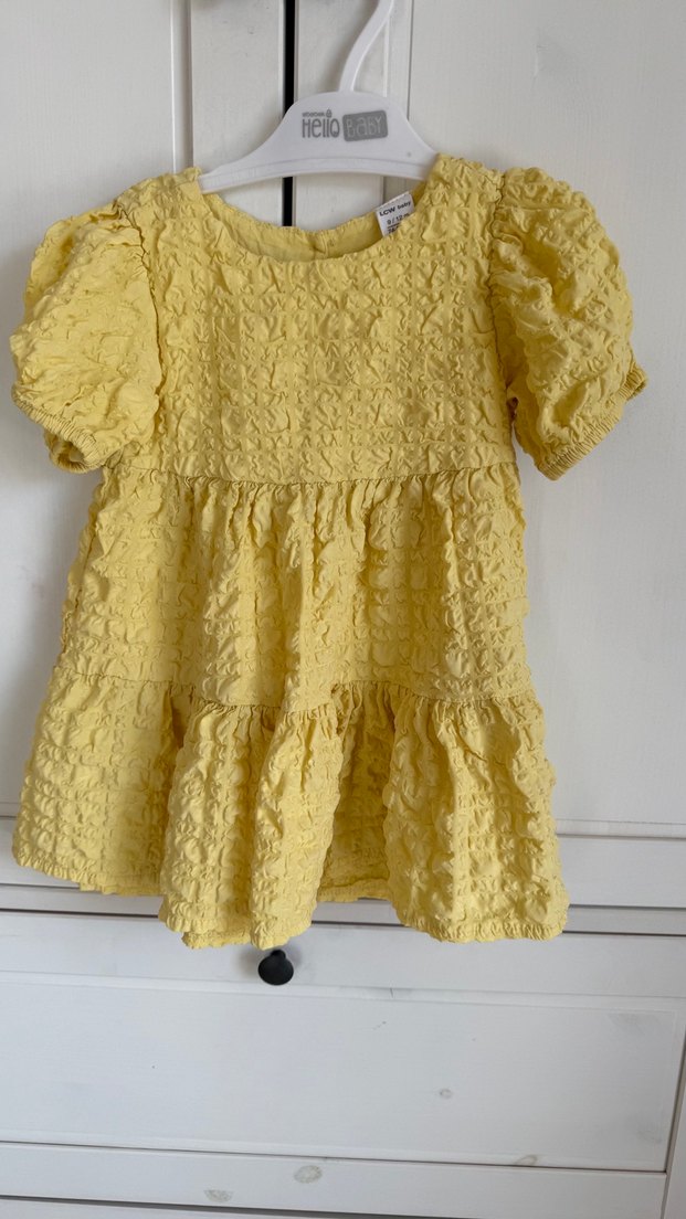 Kız Çocuk Pembe Nakışlı Fırfırlı Elbise - Görsel 2