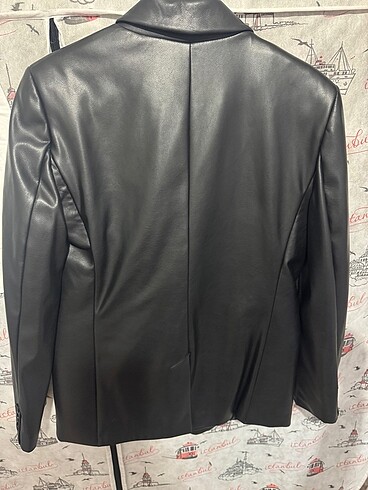 s Beden siyah Renk Deri blazer
