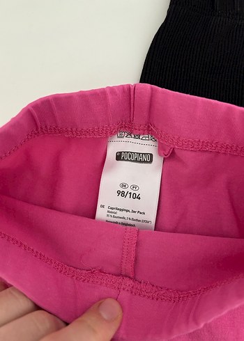 Piliseli Kız Taytları - Pembe - Görsel 4