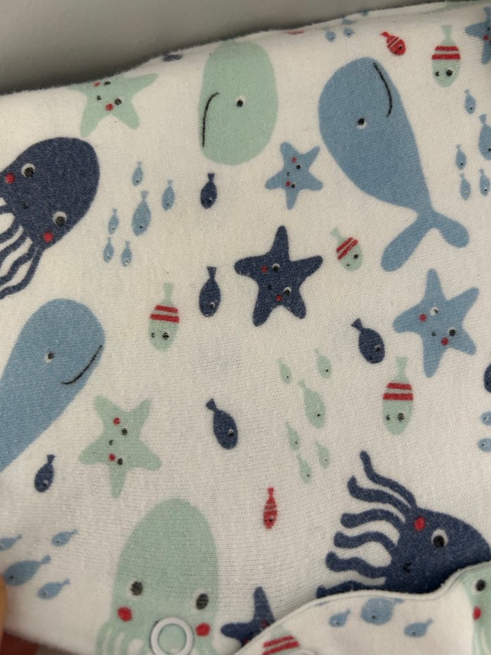 Mavi Pamuklu Uzun Kollu Bebek Tulum Seti - Görsel 2