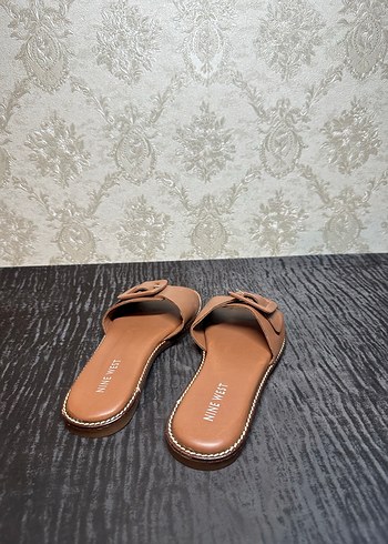 39 Beden nine West taba renk hakiki deri terlik 39