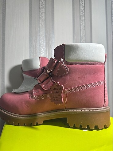 35 Beden pembe Renk Lumberjack 35 numara bot Hakiki deri