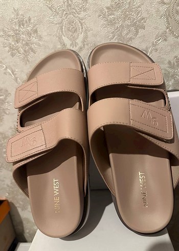 38 Beden Nine West Dayra 38 numaraBej Kadın Bantlı Dolgu Topuk Terlik