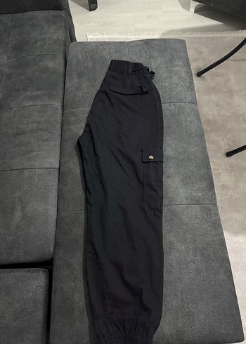 Siyah Pamuklu Kadın Kargo Pantolon - Görsel 2