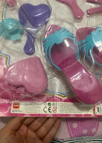 Beden pembe Renk Pembe Parlak Prenses Giydirme Seti