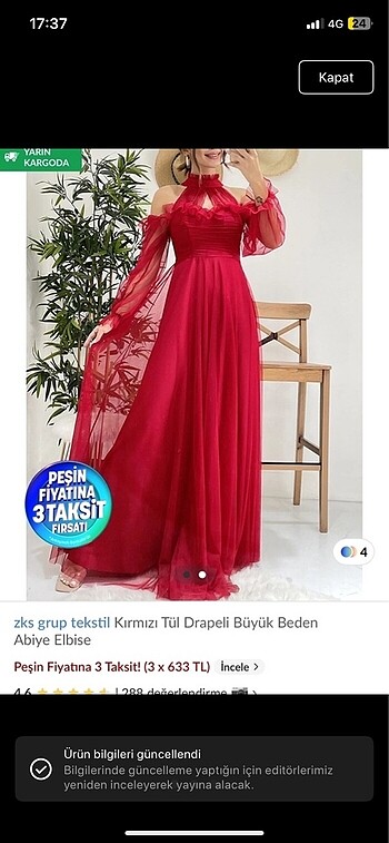 Kırmızı abiye