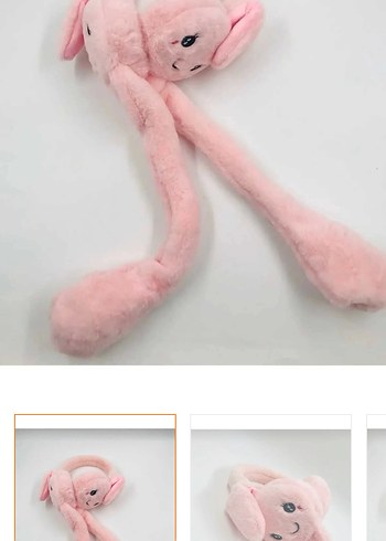 Pembe Peluş Çoçuk kulaklık