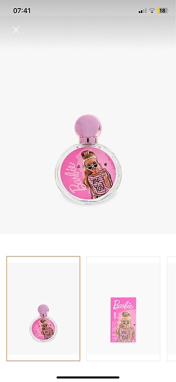 Barbie çoçuk parfümü