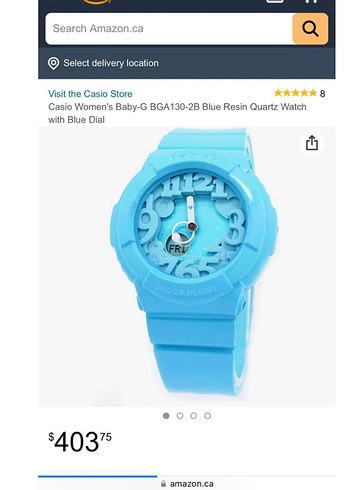 Casio Baby G Bga130 2b Canli Mavi Kadin Saat