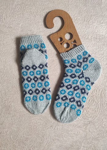 Gri Mavi Kadın Çorap - Görsel 3