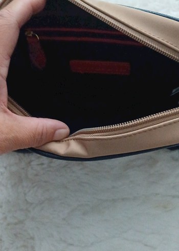 Tommy Hilfiger Bej Deri Bel Çantası - Görsel 2