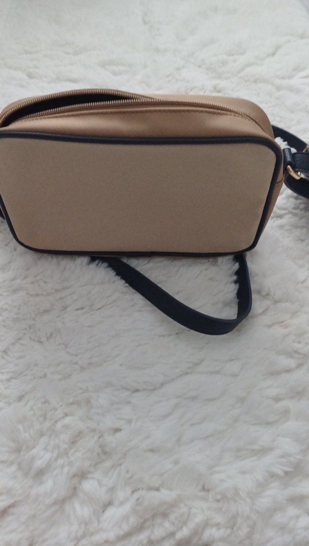 Tommy Hilfiger Bej Deri Bel Çantası - Görsel 3