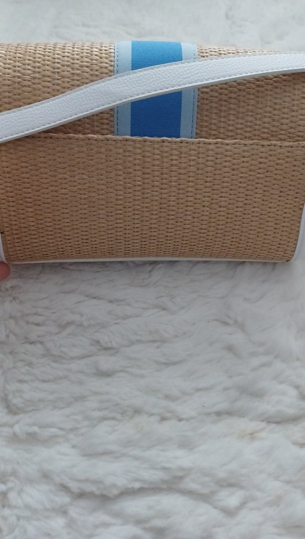 Bej Kadın Kemerli Clutch Çanta - Görsel 2