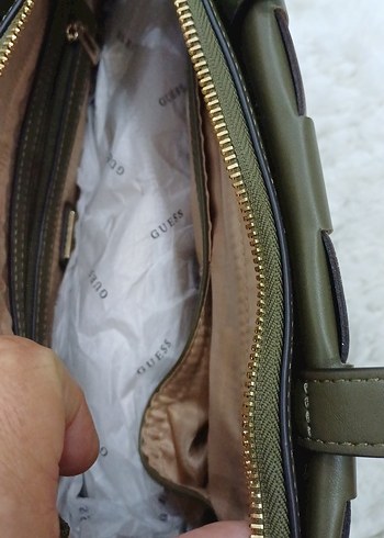 GUESS Kadın Kareli yesil Çanta - Görsel 4