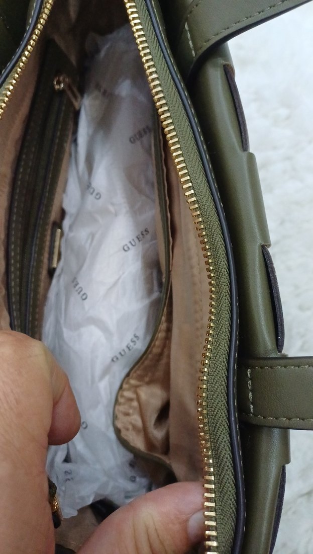 GUESS Kadın Kareli yesil Çanta - Görsel 4