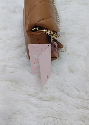 kahve Deri Zincir Detaylı Kadın Çanta - Görsel 2