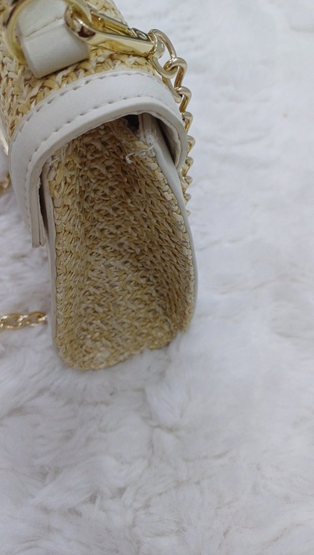 Beyaz Zincir Detaylı Kadın Çanta - Görsel 4