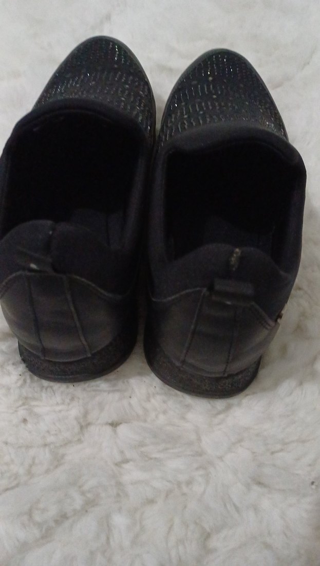 Siyah Dolgu Topuklu Kadın Spor Ayakkabı - Görsel 3